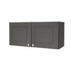 Armário Aéreo Geladeira 2 Portas 80cm Paris Chumbo