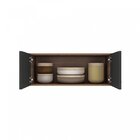 Armário Aéreo Geladeira 2 Portas Araçá Yescasa Teka/grafite