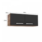 Armário Aéreo Geladeira 2 Portas Araçá Yescasa Teka/grafite