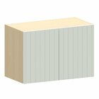 Armário Aéreo Geladeira 60 Cm 2 Portas Aurora Cinza Cristal P