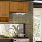 Armário Aéreo Geladeira 80cm 1 Porta Basculante Criare Freijo