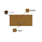 Armário Aéreo Geladeira 80cm 1 Porta Basculante Criare Freijo