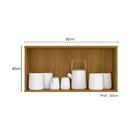 Armário Aéreo Geladeira 80cm 1 Porta Basculante Criare Freijo