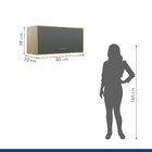 Armário Aéreo Geladeira 80cm Austria  Cinamomo/grafite