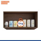 Armário Aéreo Geladeira 80cm Áustria Chocolate/off White