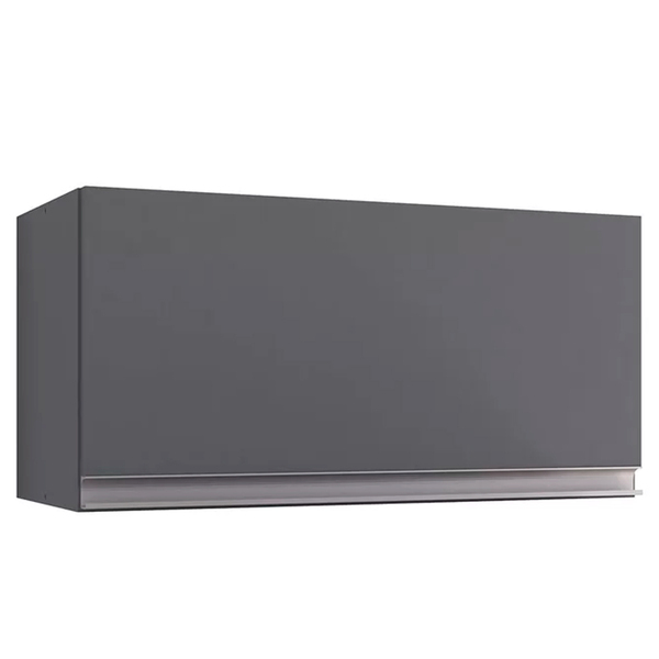 Armário Aéreo Geladeira Andréia 1 Porta 60 Cm Cinza Fosco Ajl