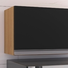 Armário Aéreo Geladeira Andréia 60 Cm Amendoa Preto Ajl