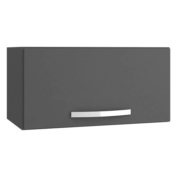 Armário Aéreo Geladeira Cozinha 60cm 01 Porta Cinza Escuro -