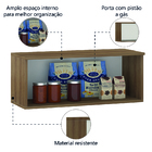 Armário Aéreo Geladeira De Cozinha E Lavanderia 1 Porta 0,70m