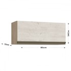 Armário Aéreo Geladeira Fogão Greta 1 Porta Crema Megasul