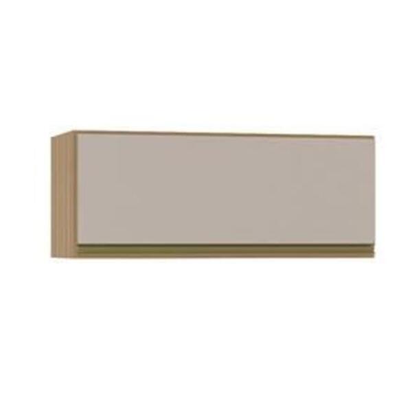 Armário Aéreo Geladeira Pérola 1 Portas Damasco / Off White -