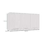 Armário Aéreo Geometric 3 Pt Branco