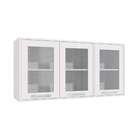 Armário Aéreo Geometric Com Vidro 3 Pt Branco