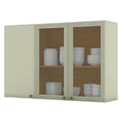 Armário Aéreo Henn 120cm 3 Portas Com Vidro Essência C551