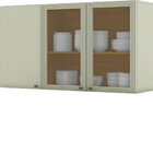 Armário Aéreo Henn 120cm 3 Portas Com Vidro Essência C551