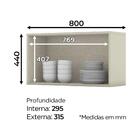 Armário Aéreo Henn 1 Porta Basculante 80cm Essência C552