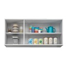 Armário Aéreo Honduras 03 Portas 120cm Branco/preto - Lumil M