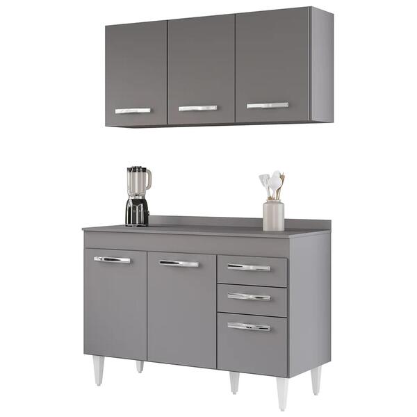 Armário Aéreo Honduras E Balcão Gabinete Com Tampo 120cm Suéc