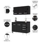 Armário Aéreo Honduras E Balcão Gabinete Com Tampo 120cm Suéc