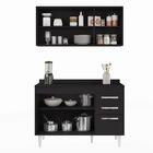 Armário Aéreo Honduras E Balcão Gabinete Com Tampo 120cm Suéc