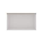 Armário Aéreo Iluminata 1 Pt Branco E Fendi 80 Cm