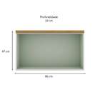 Armário Aéreo Iluminata 1 Pt Verde Mint 80 Cm