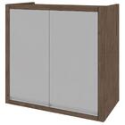 Armário Aéreo Indekes Stella 80cm 2 Portas Noce/off White