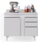 Armário Aéreo Indiana E Balcão Gabinete 100cm Luziania Branco