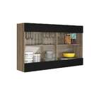 Armário Aéreo Itamaxi 2 Pt Preto E Castanho