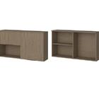 Armário Aéreo Juliette 2 Portas Com Nicho Carvalho Dakar