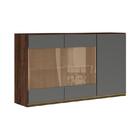 Armário Aéreo Kali Premium 120cm 2 Portas Com Vidro E 1 Porta