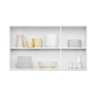 Armário Aéreo Kali Premium 120cm 2 Portas Com Vidro E 1 Porta