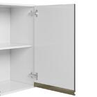 Armário Aéreo Kali Premium 120cm 2 Portas De Vidro E 1 Porta