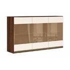 Armário Aéreo Kali Premium 120cm 3 Portas Com Vidro - Nicioli