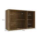 Armário Aéreo Kapiz 3 Pt Nogueira 120 Cm