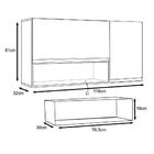 Armário Aéreo Karen 119cm 2 Portas P14 Nature/off White - Mpo