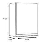 Armário Aéreo Karen  45cm 1 Porta Nature Peternella Móveis