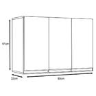 Armário Aéreo Karen  90 Cm 3 Porta Nature Off White Peternell