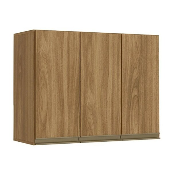 Armário Aéreo Karen  90 Cm 3 Porta Nature Peternella Móveis