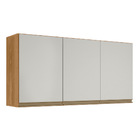 Armário Aéreo Karen De 119 Cm Com 03 Portas Nature Off White