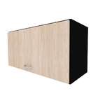 Armário Aéreo Kitcubos 1 Pt Preto E Geneve