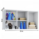 Armário Aéreo Lavanderia 3 Portas 1 Prateleira Branco - Móvei