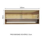 Armário Aéreo Madesa 2 Portas Correr Vidro Reflex 1 Nicho Par