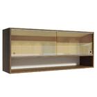 Armário Aéreo Madesa 2 Portas Correr Vidro Reflex 1 Nicho Par