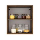 Armário Aéreo Madesa Agata 60 Cm 1 Porta - Rustic/cinza