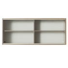 Armário Aéreo Madesa Glamy 2 Portas de Correr de Vidro - Rust