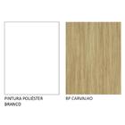 Armário Aéreo Madesa Lux 120 Cm 2 Portas - Branco/carvalho