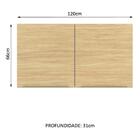 Armário Aéreo Madesa Lux 120 Cm 2 Portas - Branco/carvalho