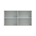 Armário Aéreo Madesa Lux 120 Cm 2 Portas - Branco/cinza