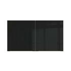 Armário Aéreo Madesa Lux 120 Cm 2 Portas - Branco/preto